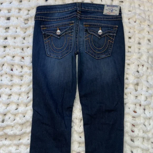 True Religion🧲 Skinny, Distressed, Mid-Rise Dark Wash 29x31.5 - Picture 9 of 15